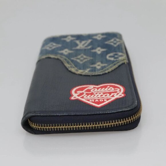 LOUIS VUITTON x NIGO LV Squared Zippy Wallet Blue M81107 LV Auth 139994 - Picture 6 of 16